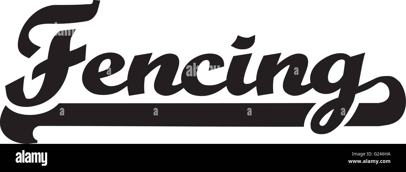 Fencing Word Retro Stock Vector Image & Art Alamy