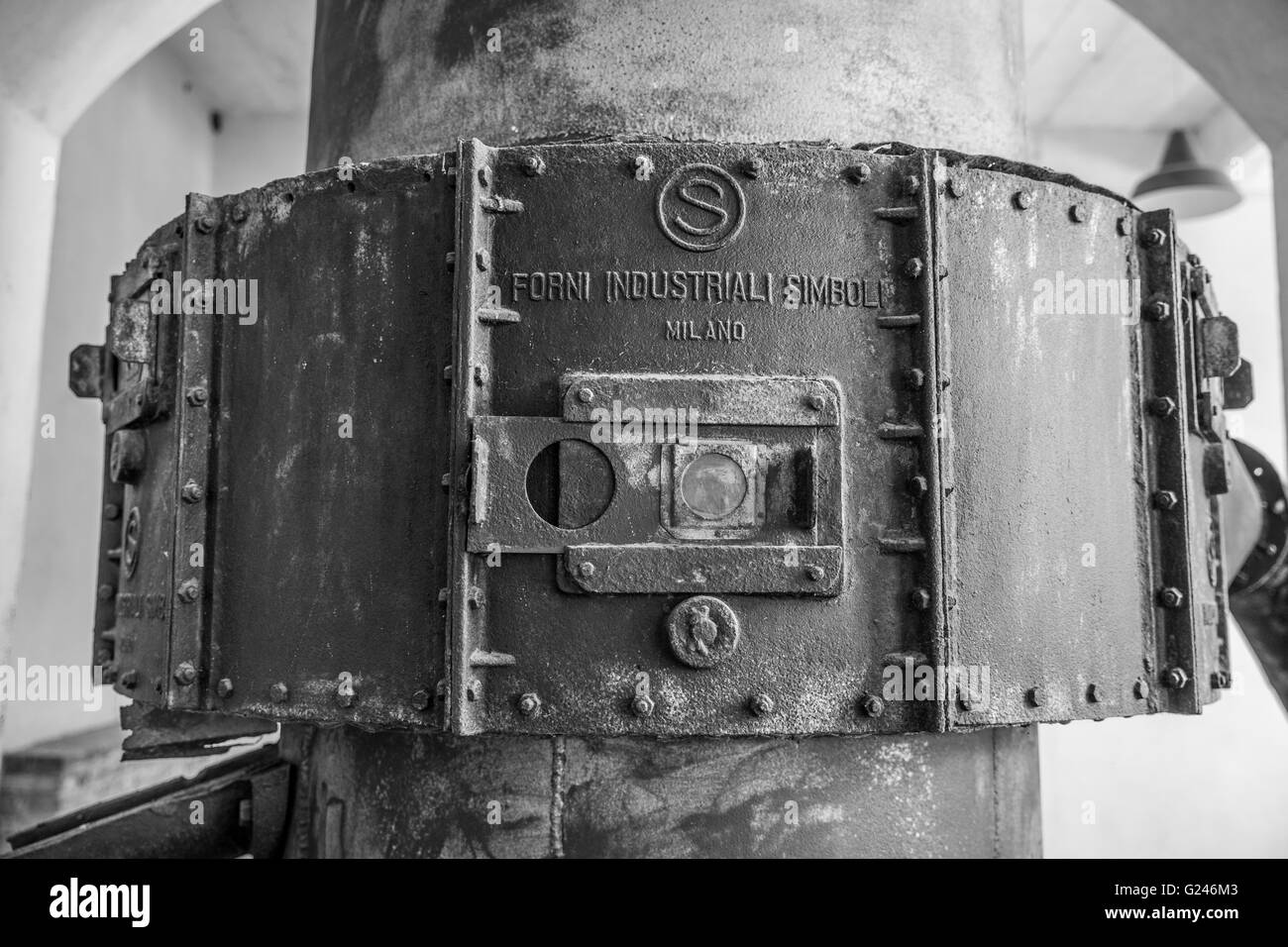 Industrial buildings and machine of abandoned Mine of Montevecchio in ...