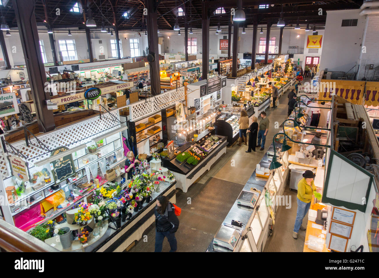 Lancaster PA central farmers market building Stock Photo Alamy