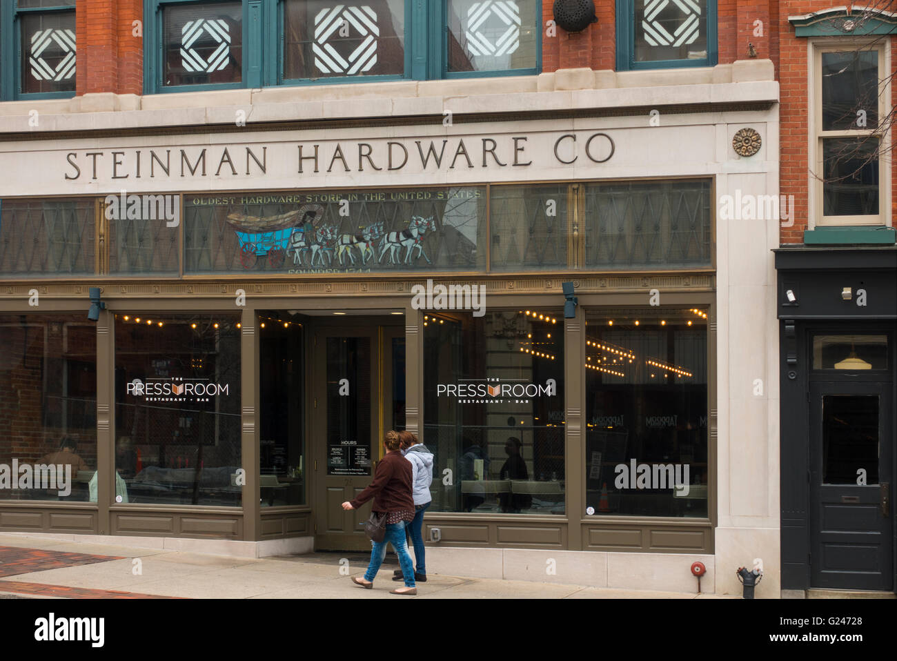 The pressroom restaurant in Lancaster PA Stock Photo Alamy