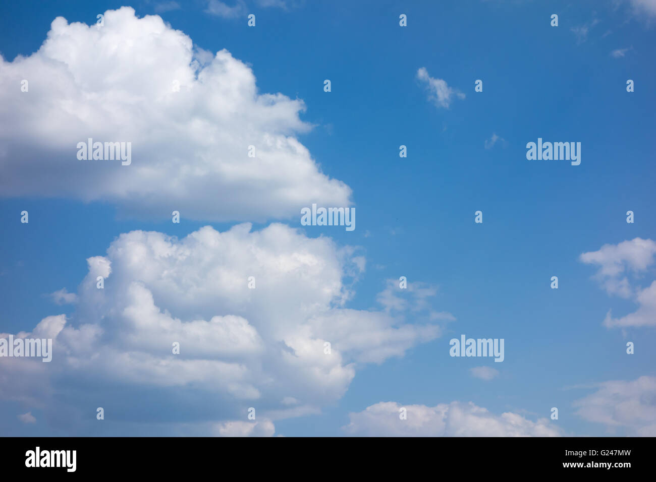 summer blue sky with white clouds in the sky Stock Photo - Alamy
