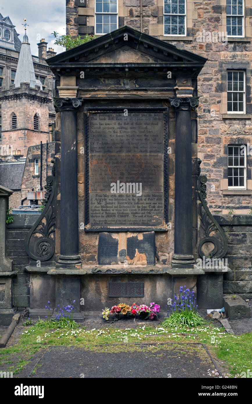 The Covenanters or Martyrs Memorial in Greyfriars Kirkyard, Edinburgh, Scotland, UK. Stock Photo
