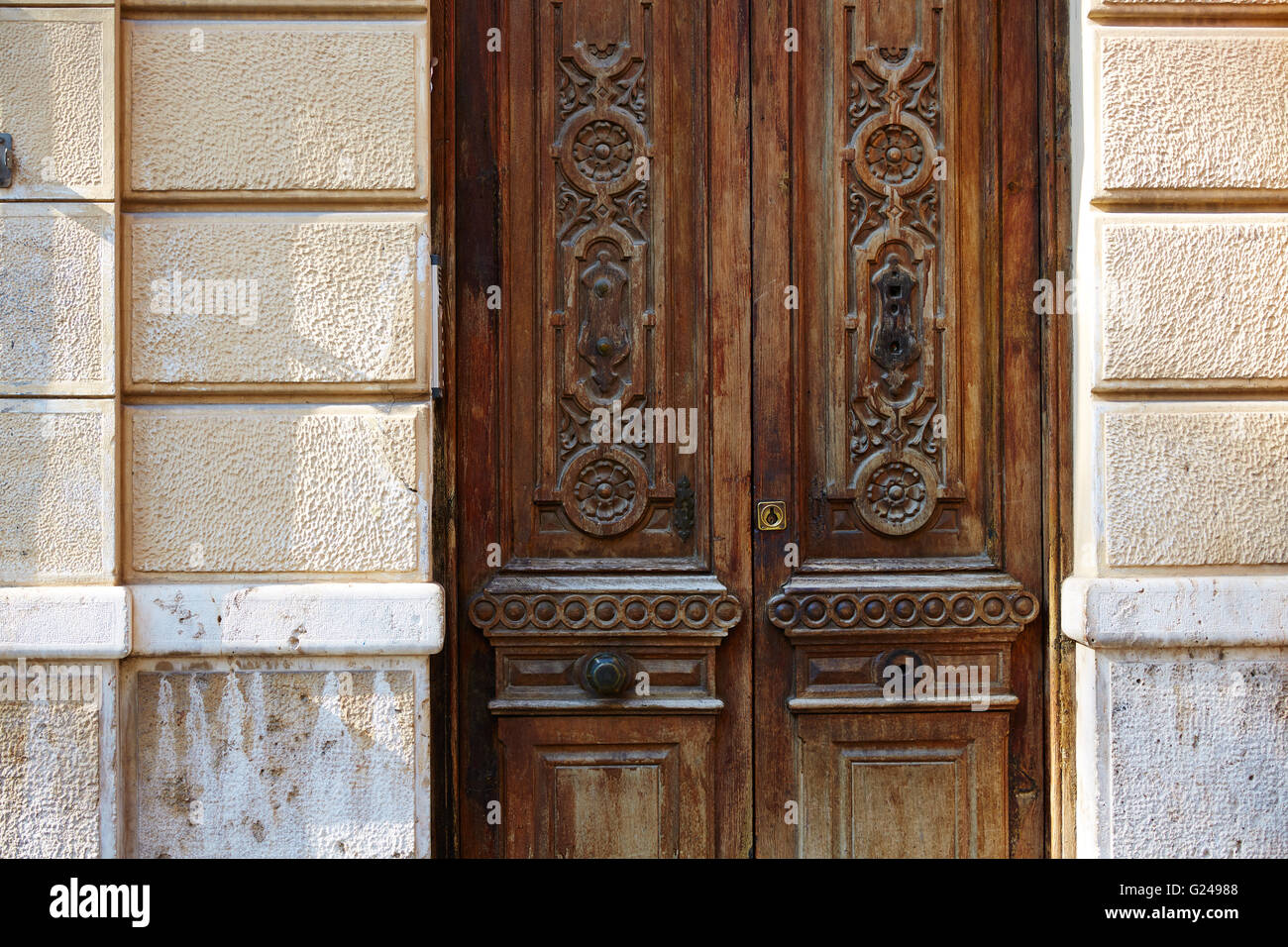 Valencia Barrio del Carmen door in old town of Spain Stock Photo - Alamy