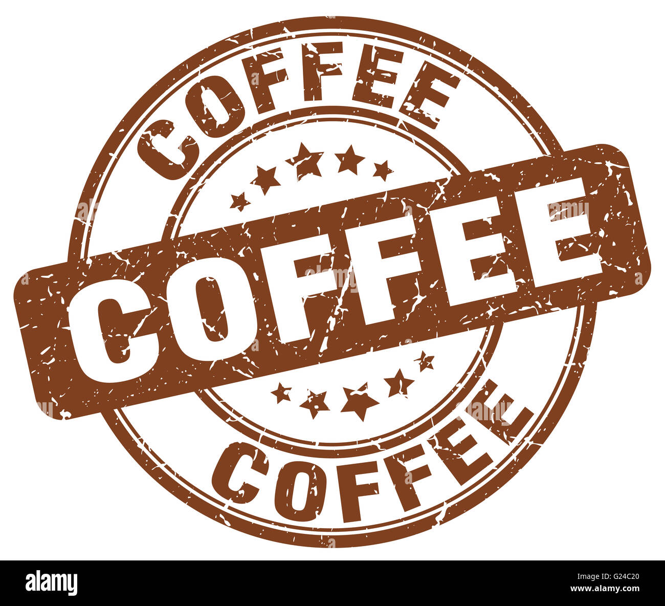 coffee brown grunge round vintage rubber stamp Stock Photo - Alamy