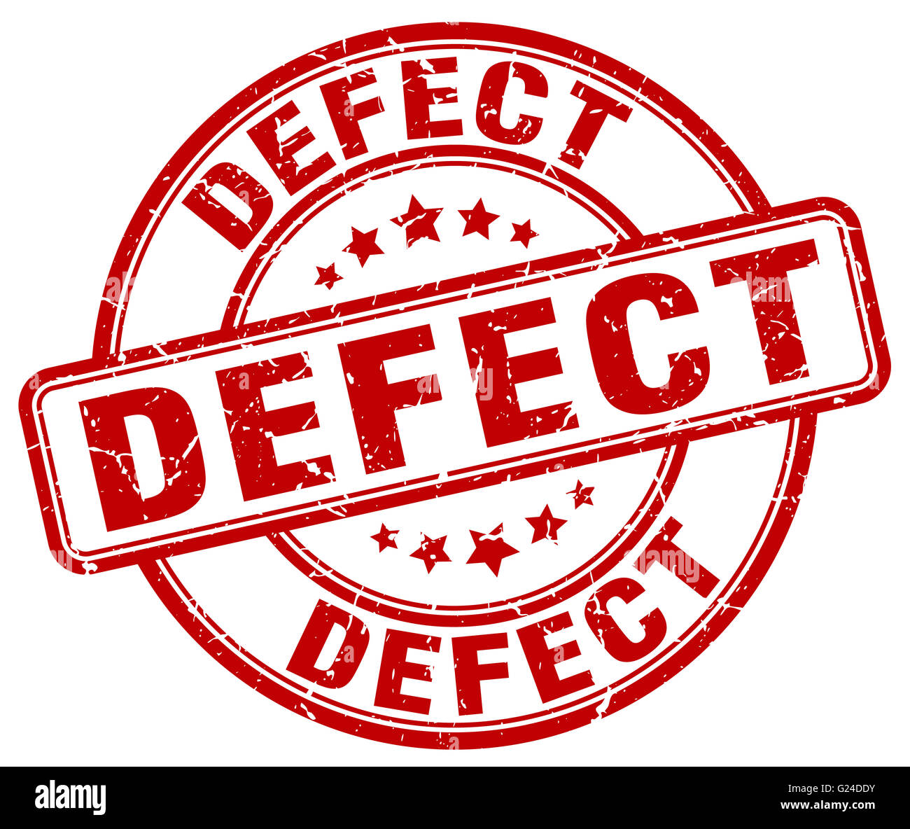 defect red grunge round vintage rubber stamp Stock Photo - Alamy