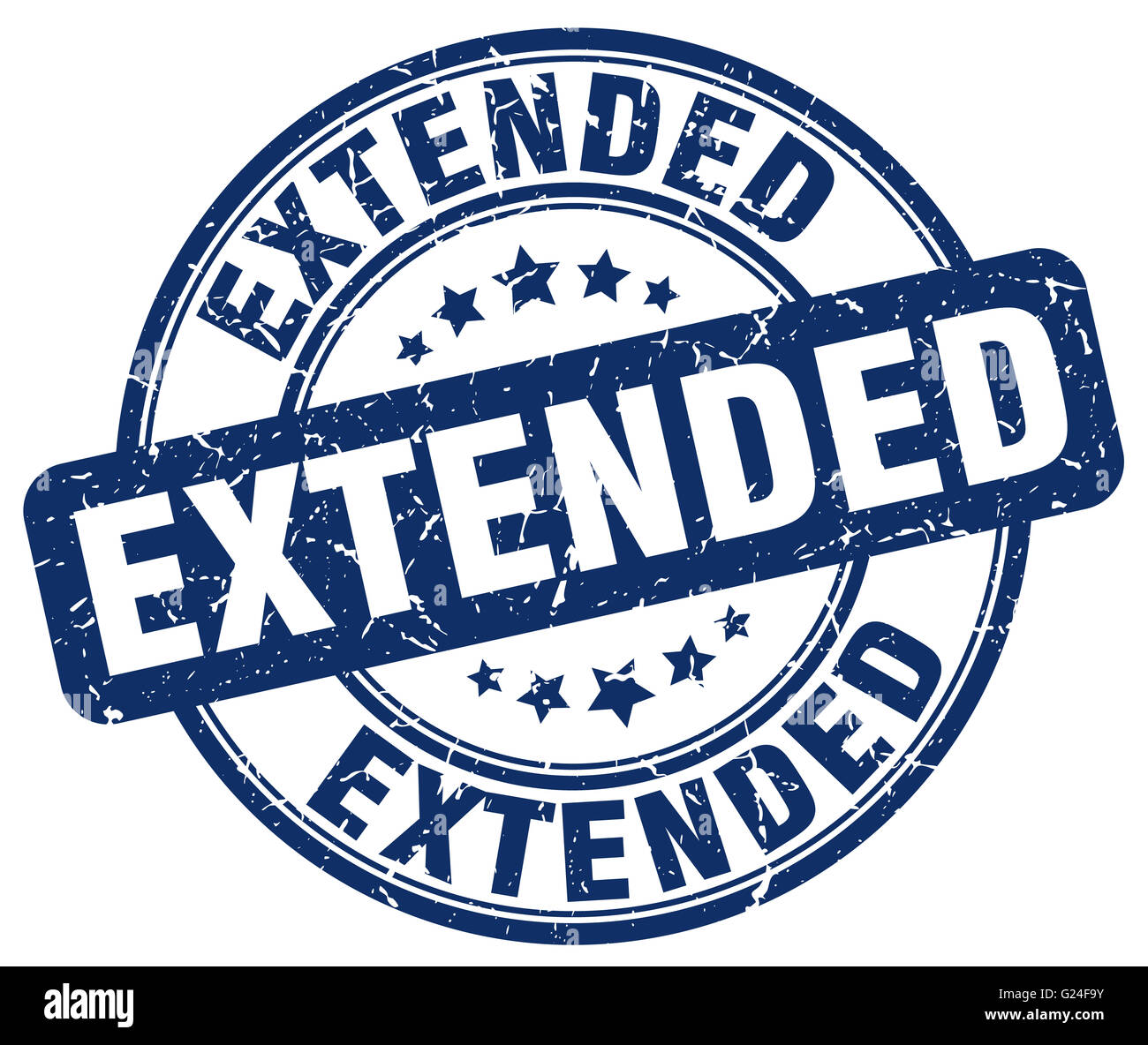 extended blue grunge round vintage rubber stamp Stock Photo - Alamy