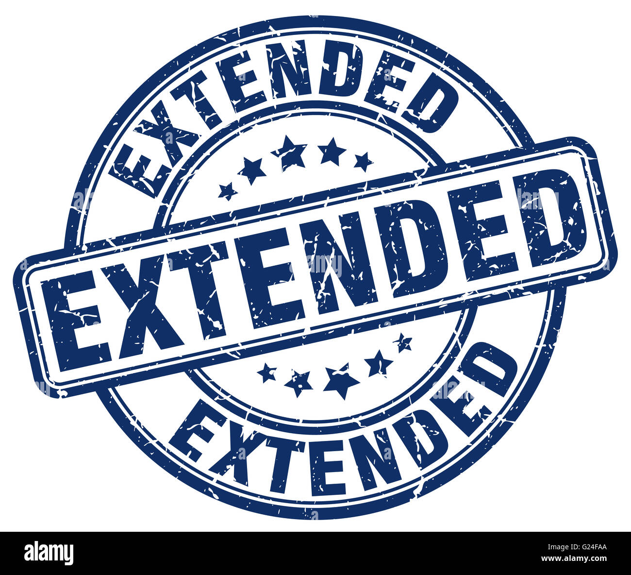 extended blue grunge round vintage rubber stamp Stock Photo - Alamy