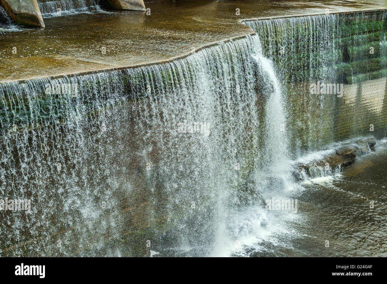 Close shot of Rideau Falls in Spring, Ottawa, Canada Stock Photo