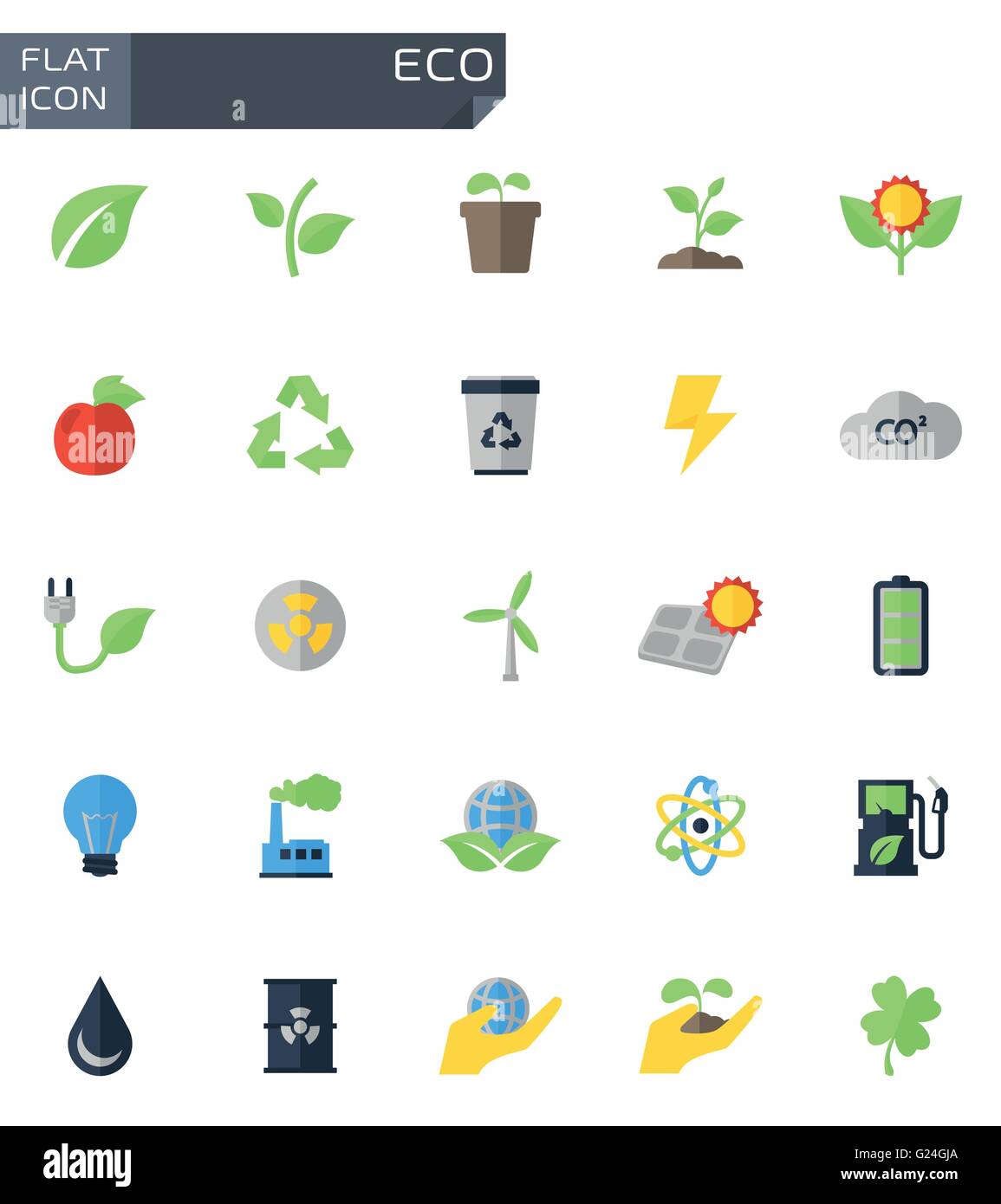 Eco vector set hi-res stock photography and images - Alamy