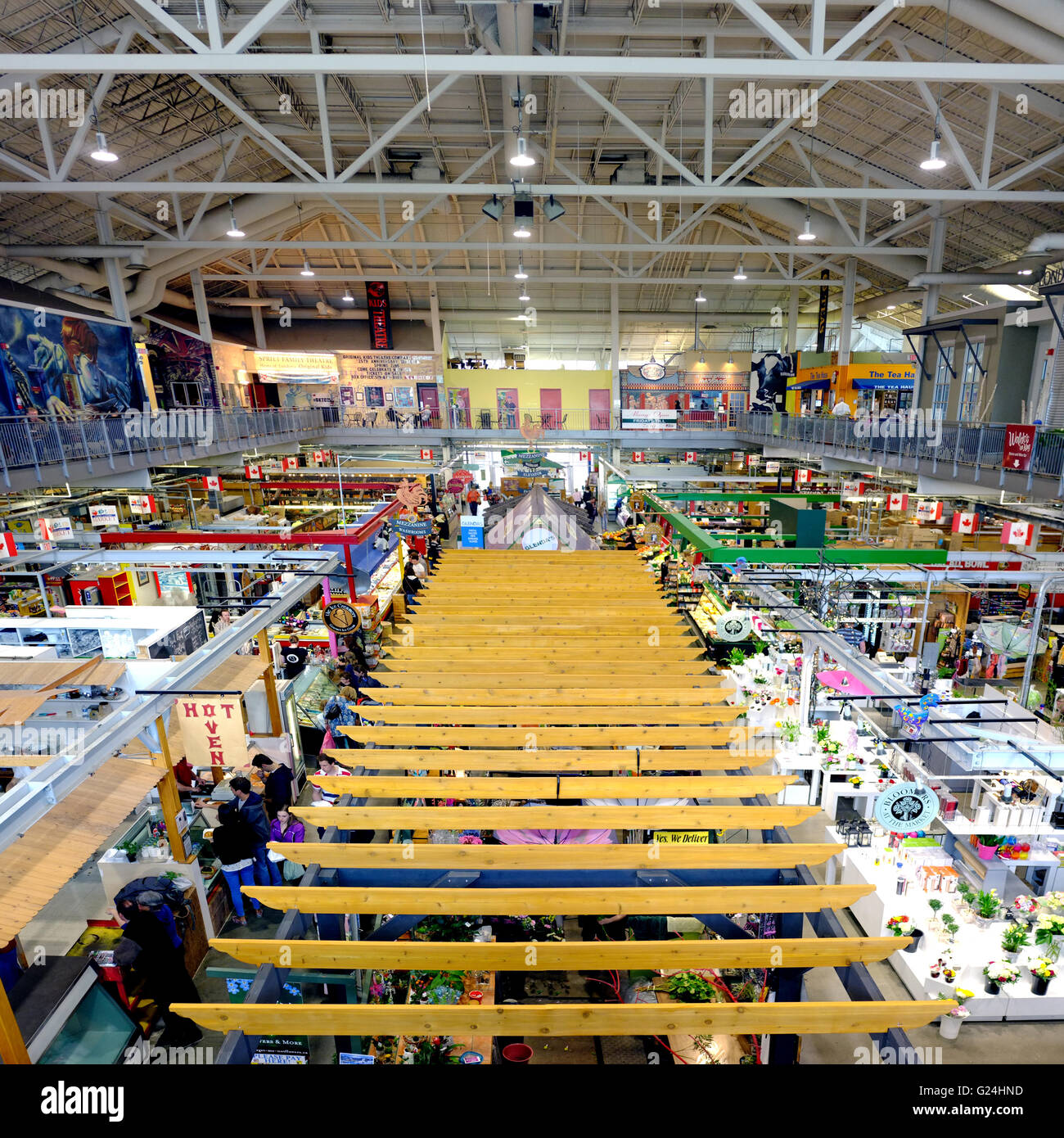 Inside the Covent Garden Market in London, Ontario in Canada Stock