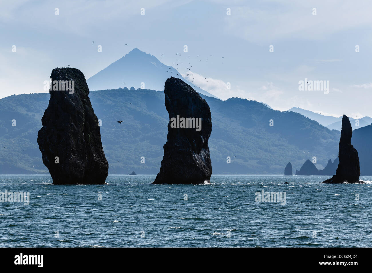 Beautiful seascape: Three Brothers Rocks - natural monument of ...