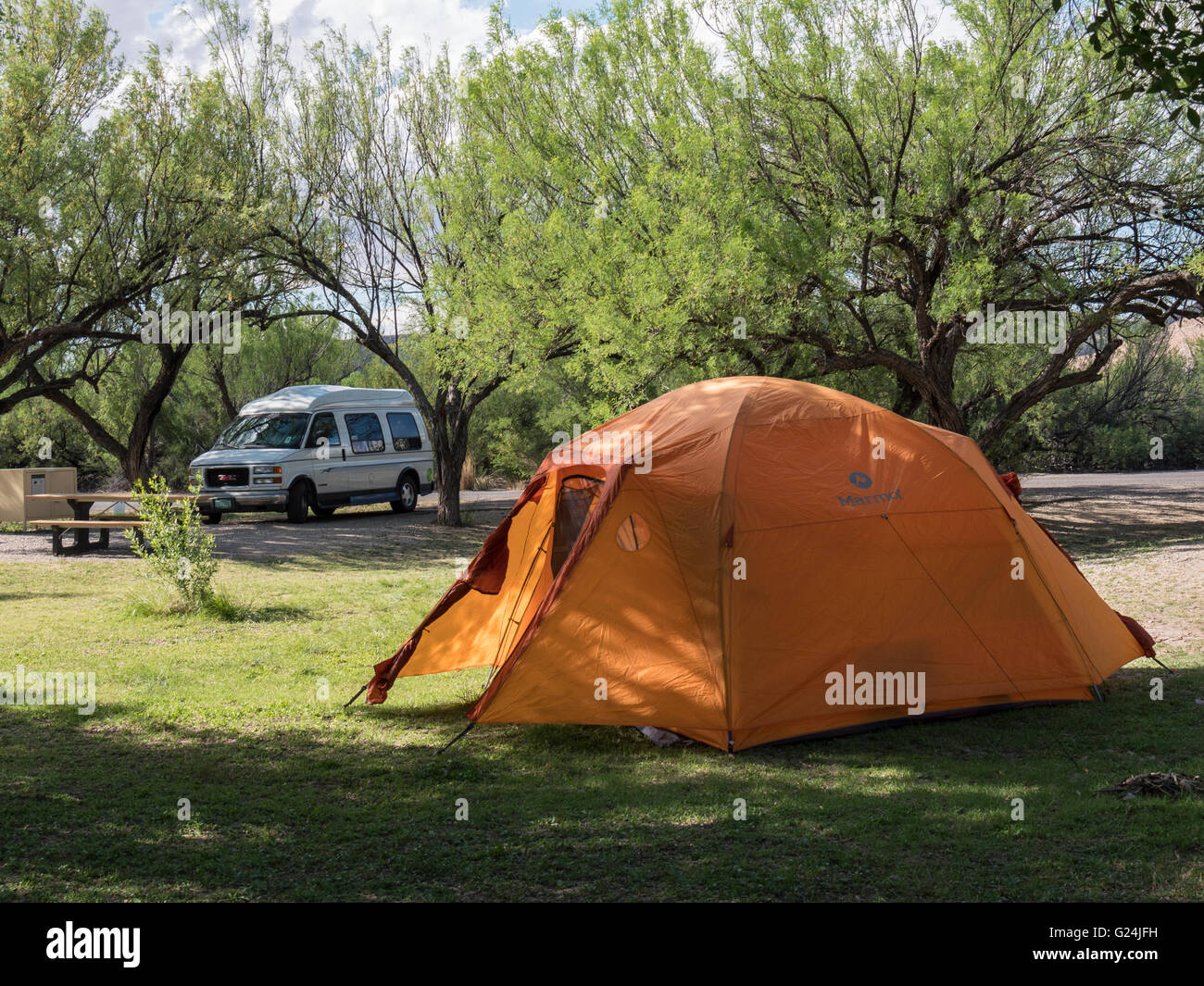 Rio Grande Village campground, Big Bend National Park, Texas Stock