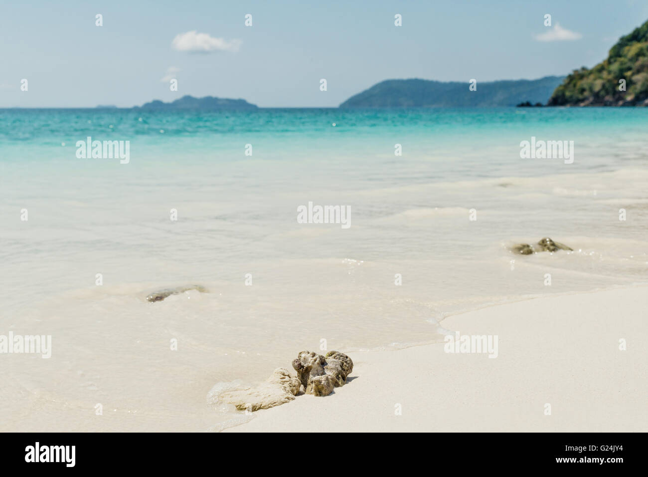 sea beach blue sky sand sun daylight relaxation landscape viewpoint Stock Photo