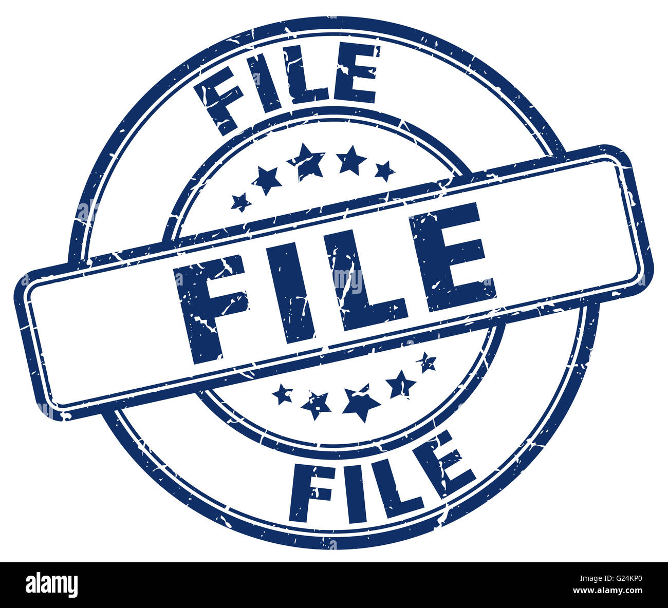 file blue grunge round vintage rubber stamp Stock Photo - Alamy