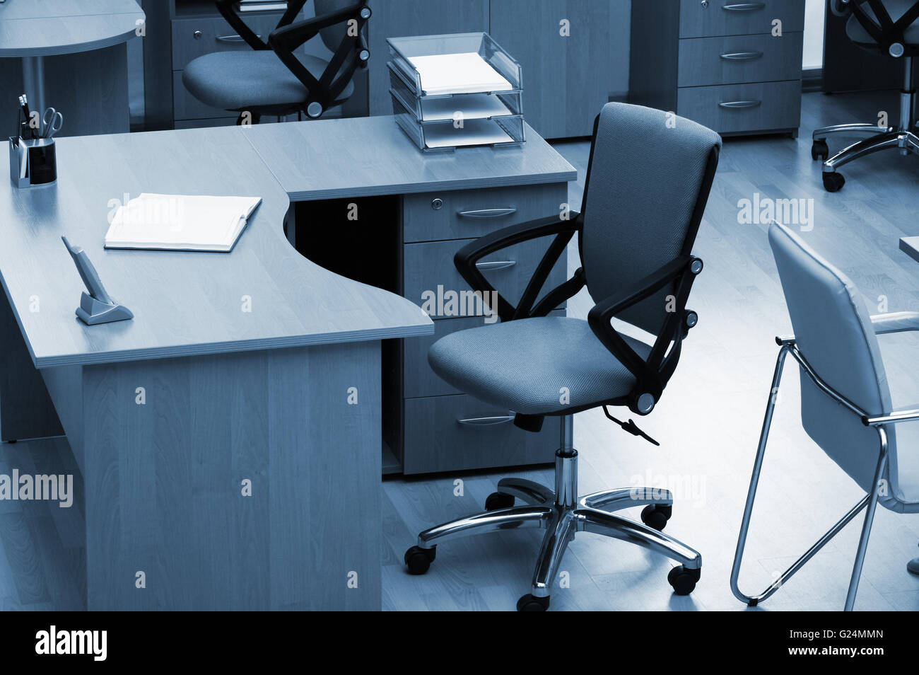 desk for the manager at modern office Stock Photo Alamy