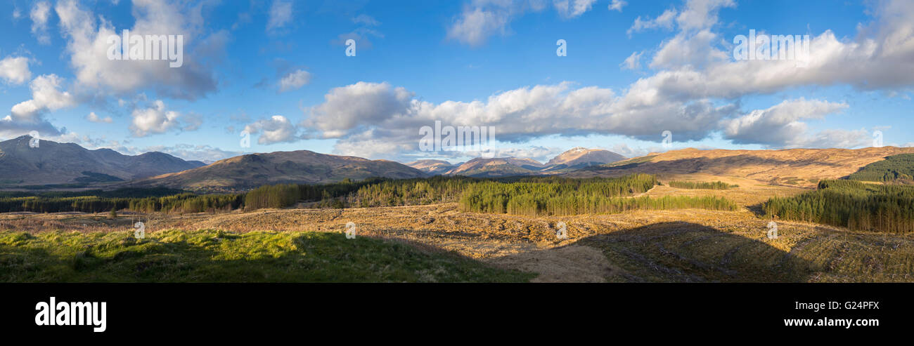 Mountainous Scottish landscape near Oban. Stock Photo