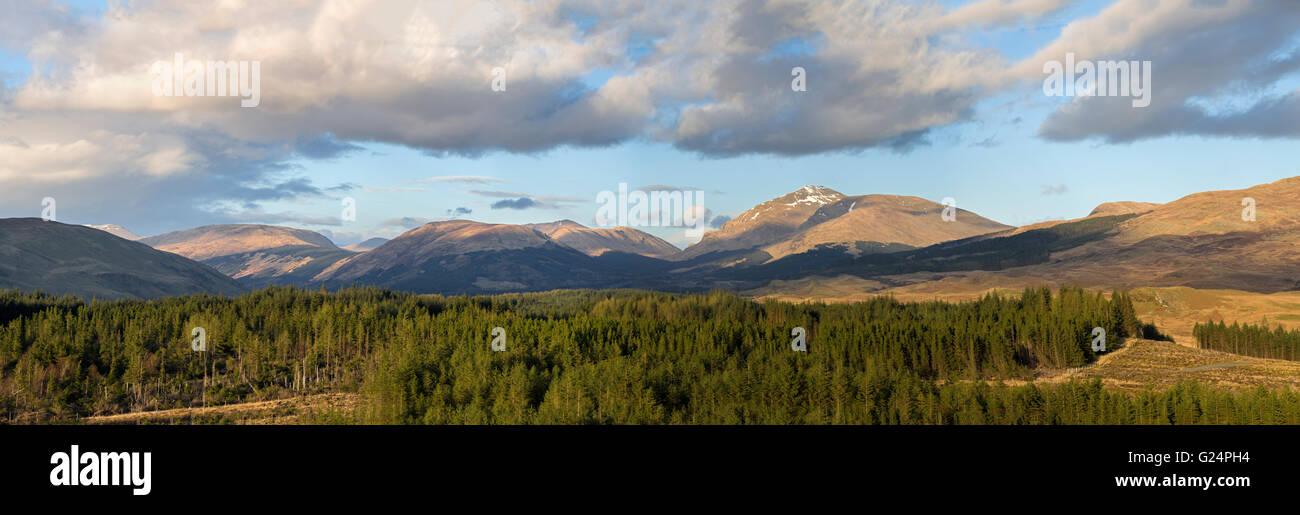 Mountainous Scottish landscape near Oban. Stock Photo