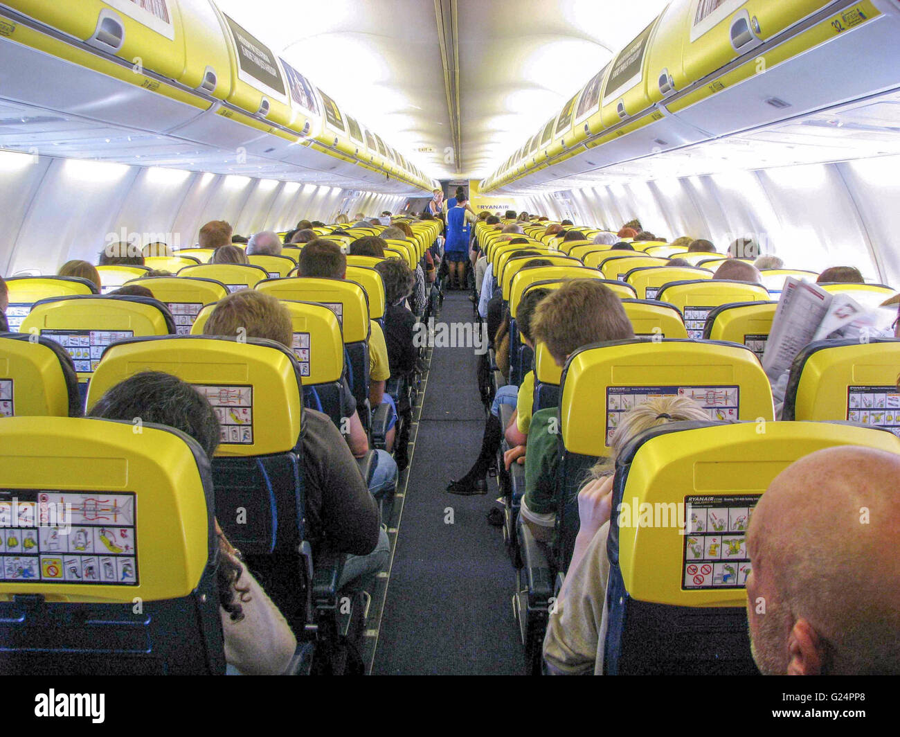 Ryanair plane interior hi-res stock photography and images - Alamy