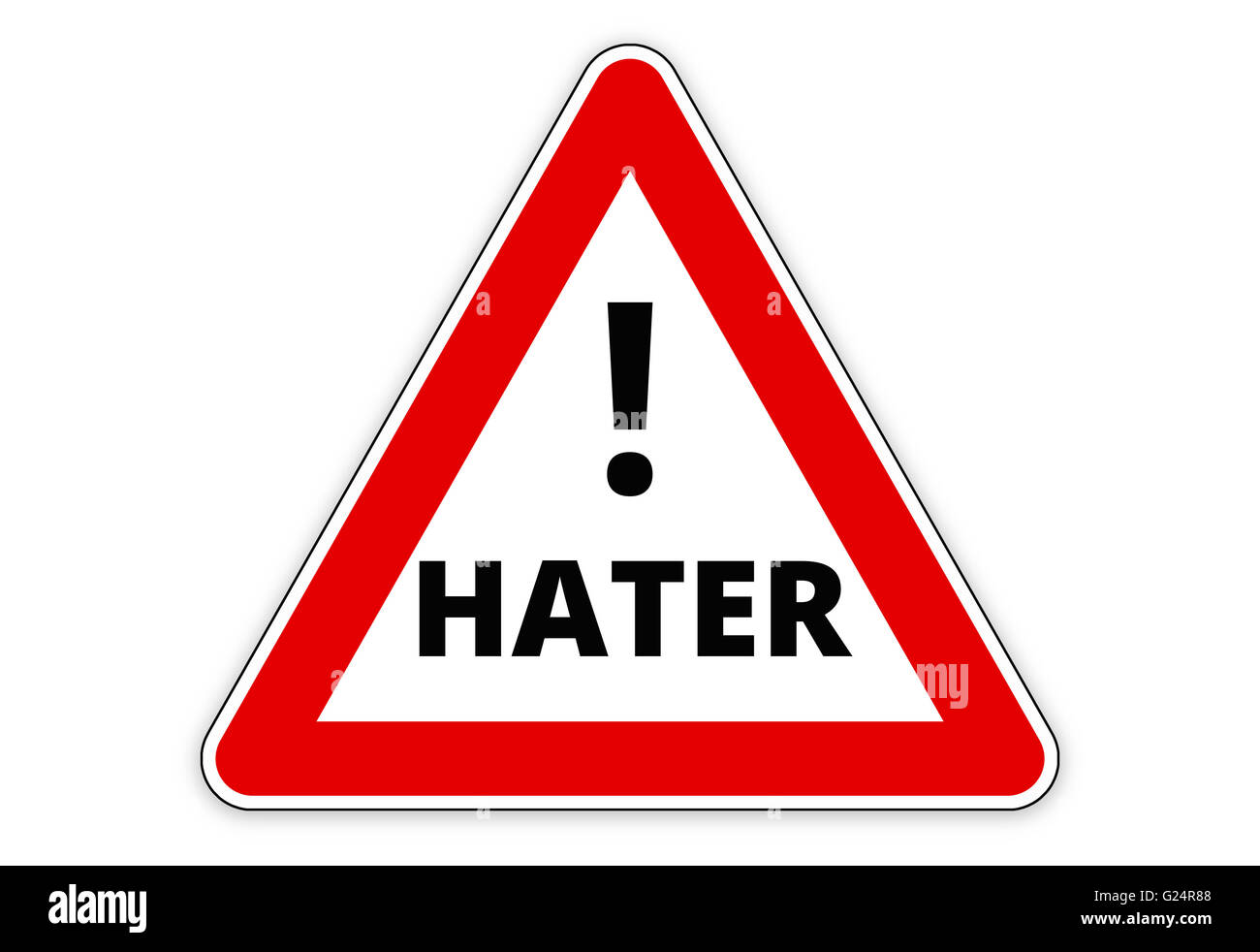 HATER red sign Stock Photo