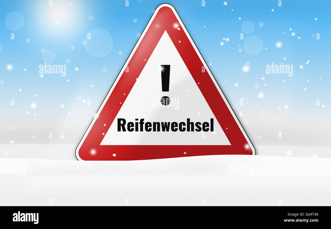 german language for tire change Stock Photo Alamy