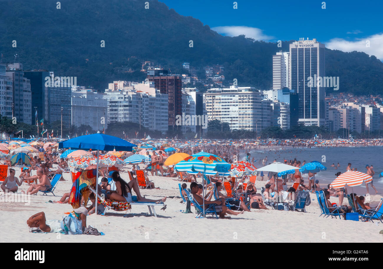 Copacabana beach in Rio de Janeiro Stock Photo