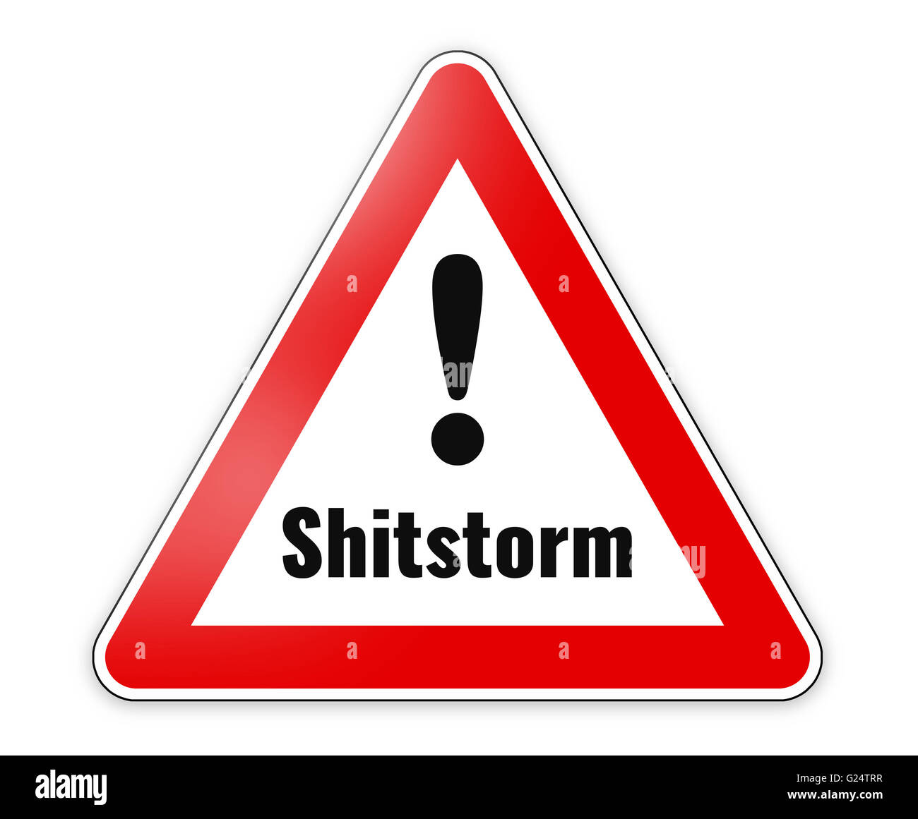 shitstorm danger Sign Stock Photo