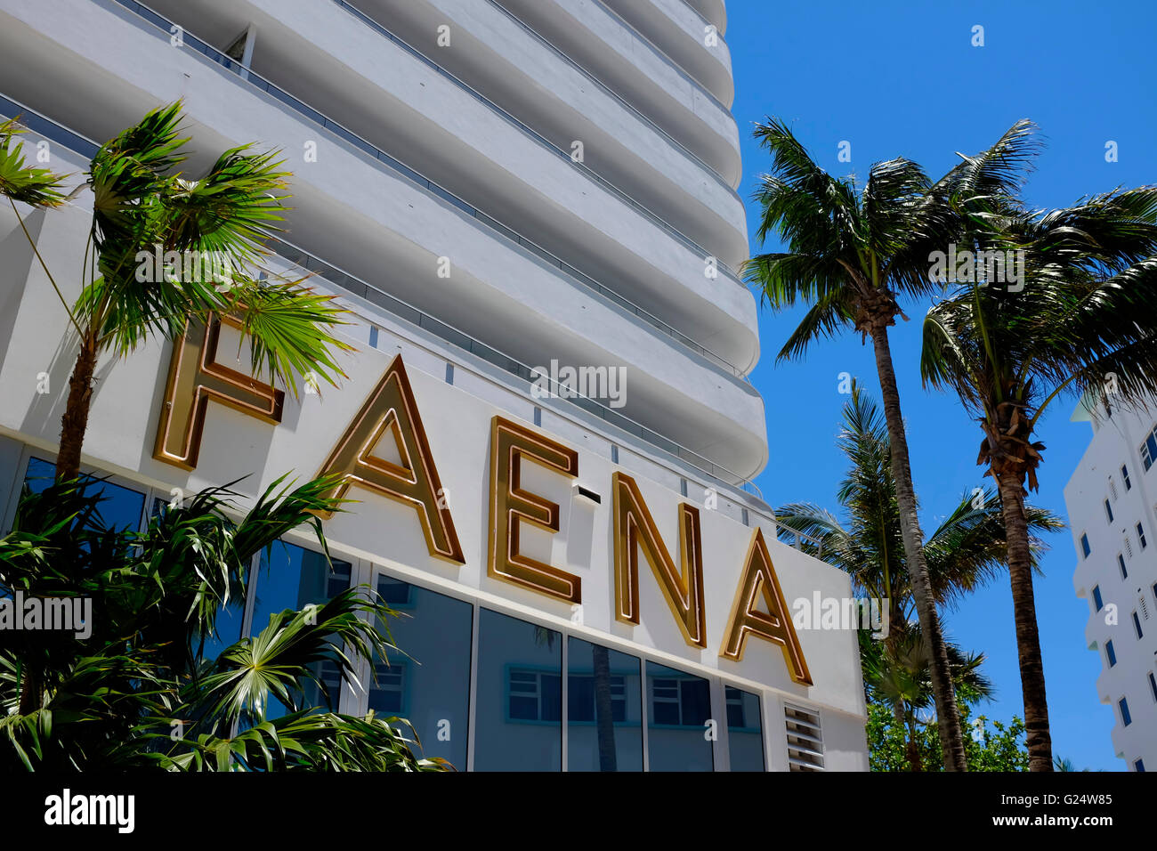 faena hotel, miami beach, florida, usa stock photo