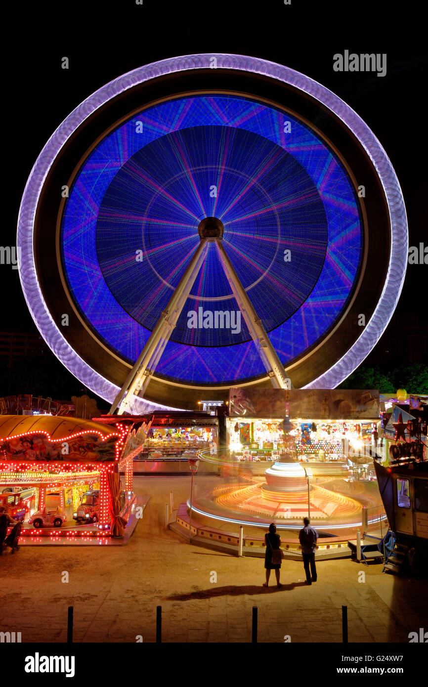 Fair ferris wheel. Stock Photo