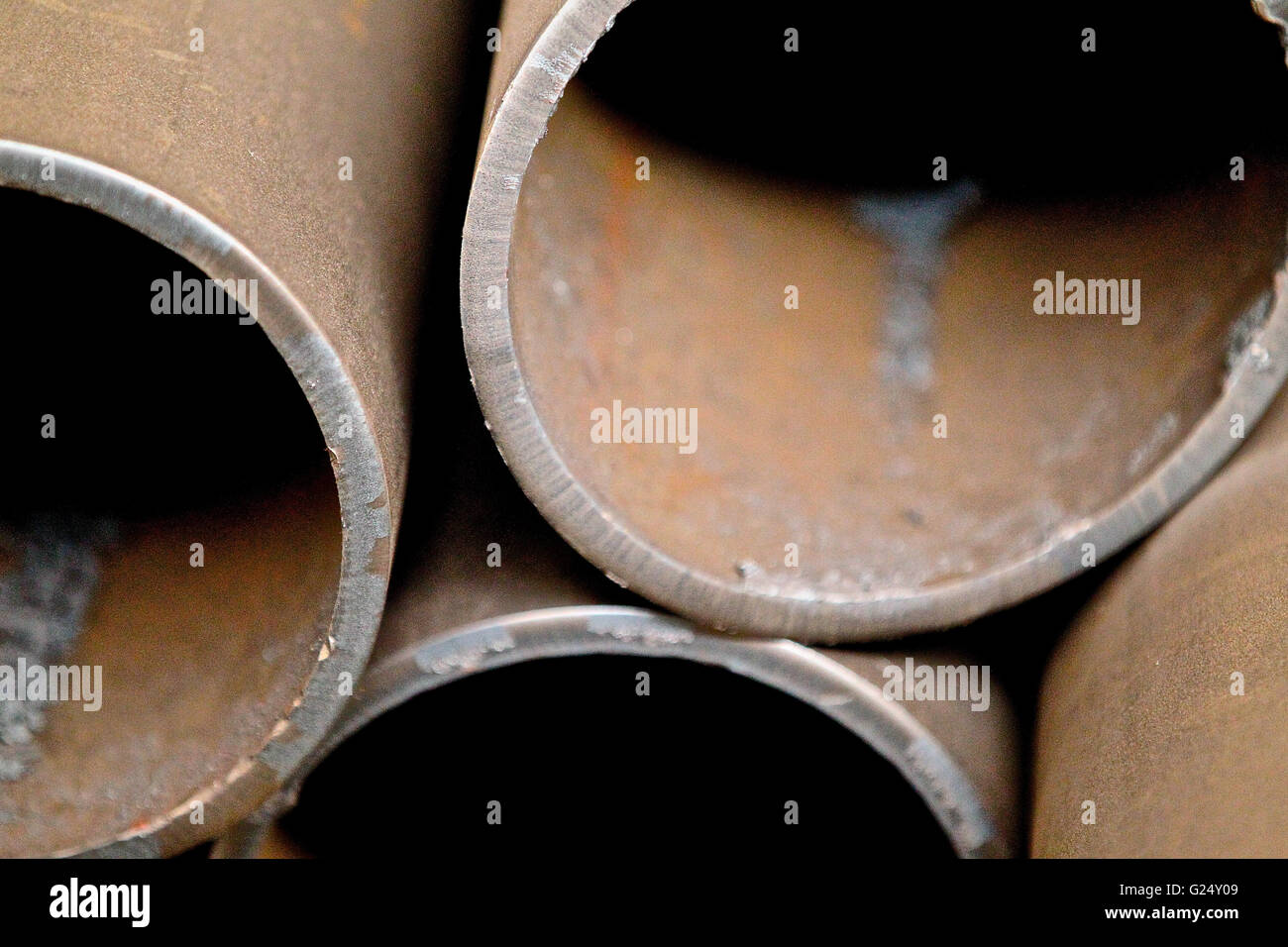pipe section for further welding in structures Stock Photo - Alamy