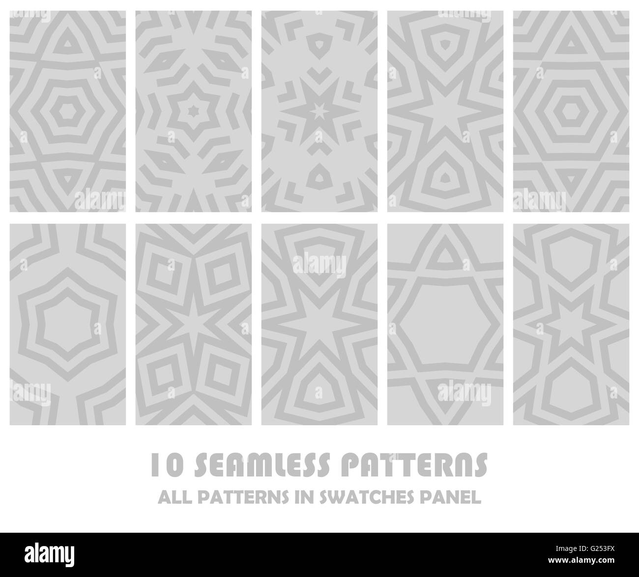 vector set of geometric seamless patterns for design Stock Vector Image ...