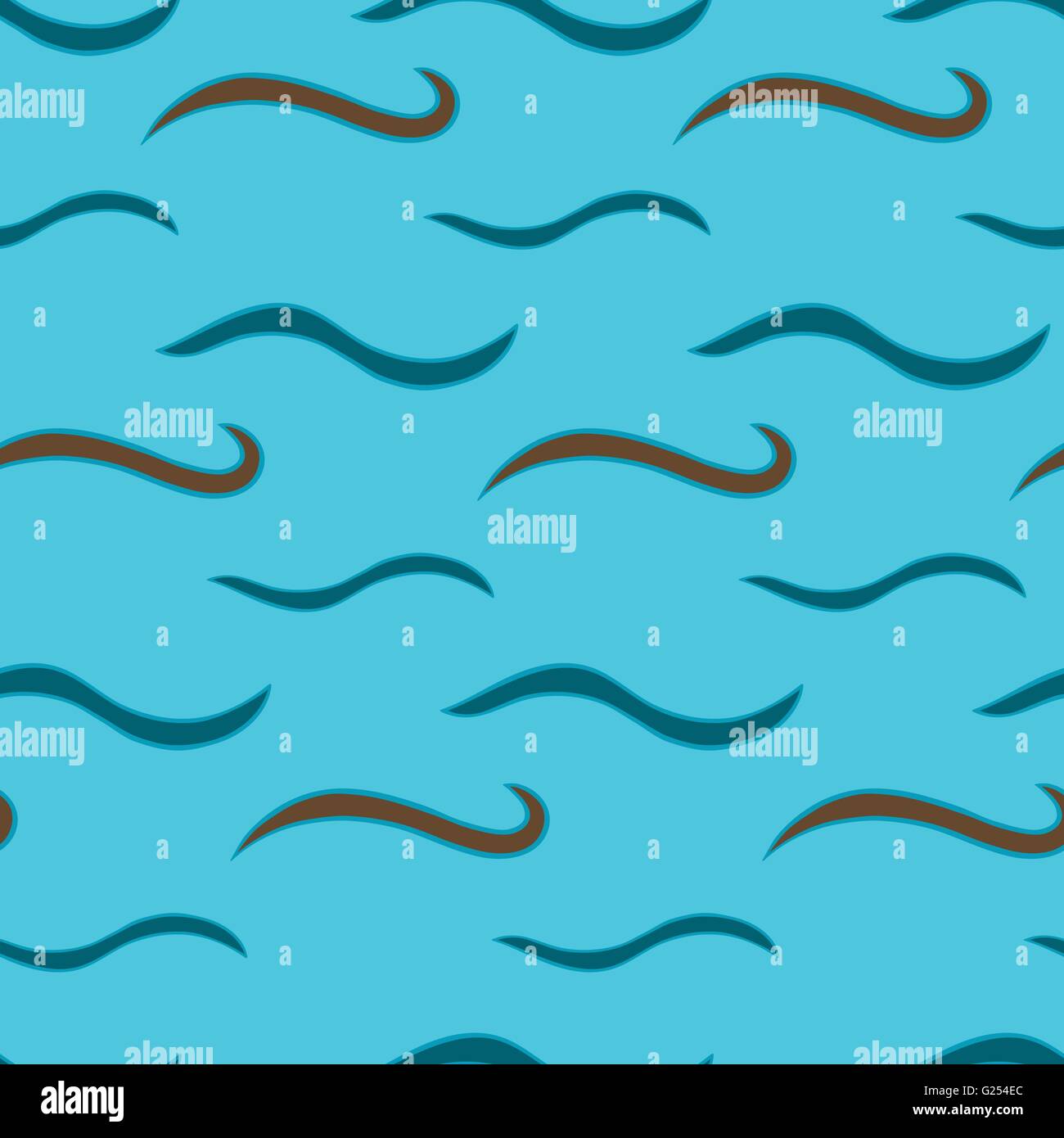 Vector seamless texture. The pattern of abstract waves Stock Vector ...