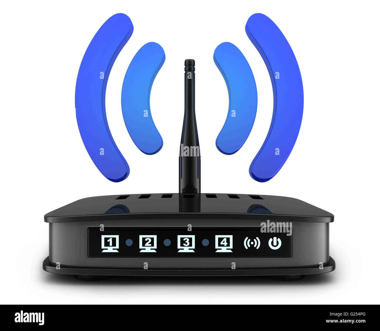 Transmitter wi-fi on white background (done in 3d) Stock Photo