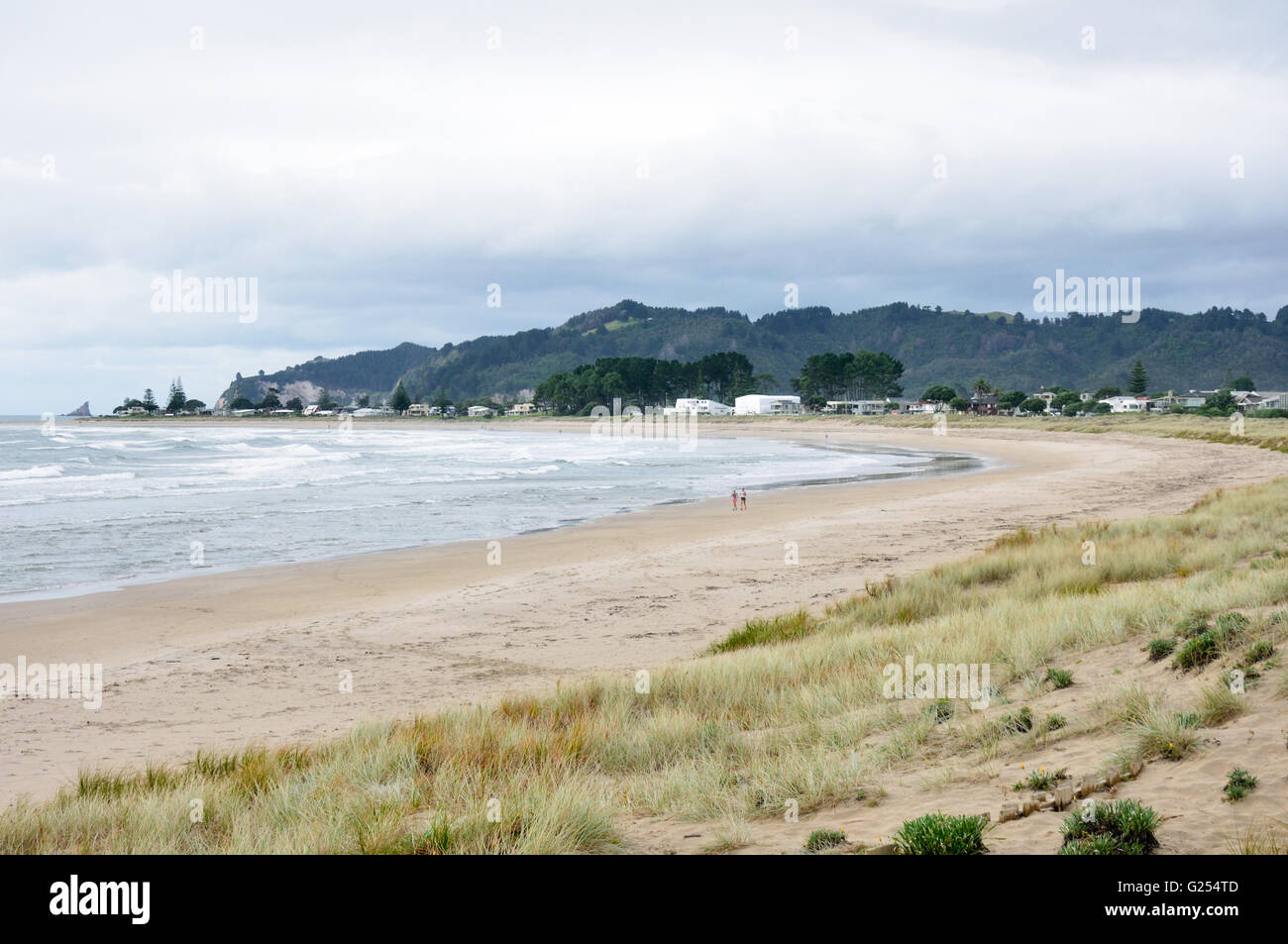 Whangamata Beach looking South Stock Photo