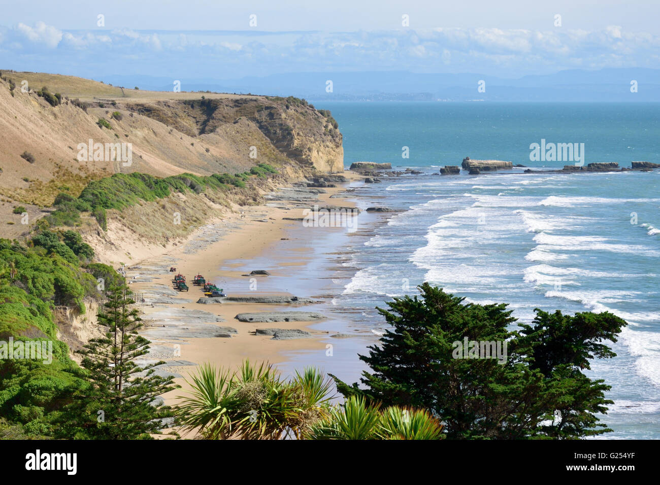 Beach at Cape Kidnappers Stock Photo