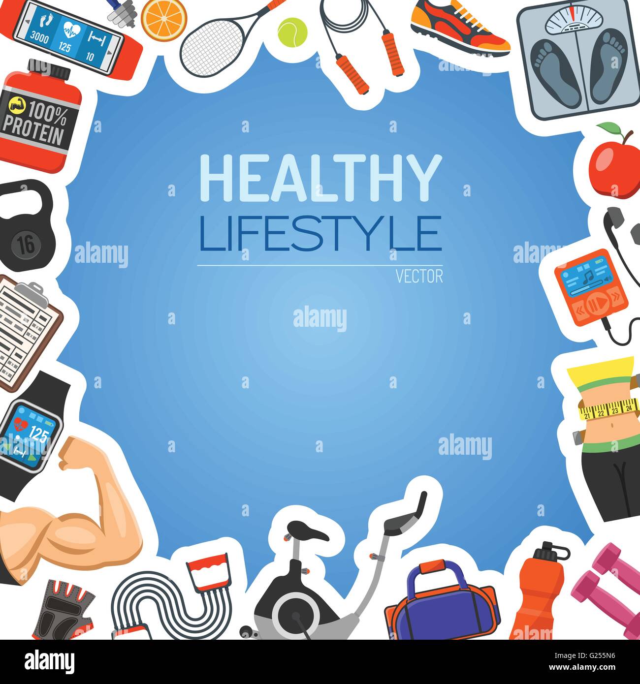 Life Style Background Healthy Lifestyle Background Stock Vector Image & Art - Alamy