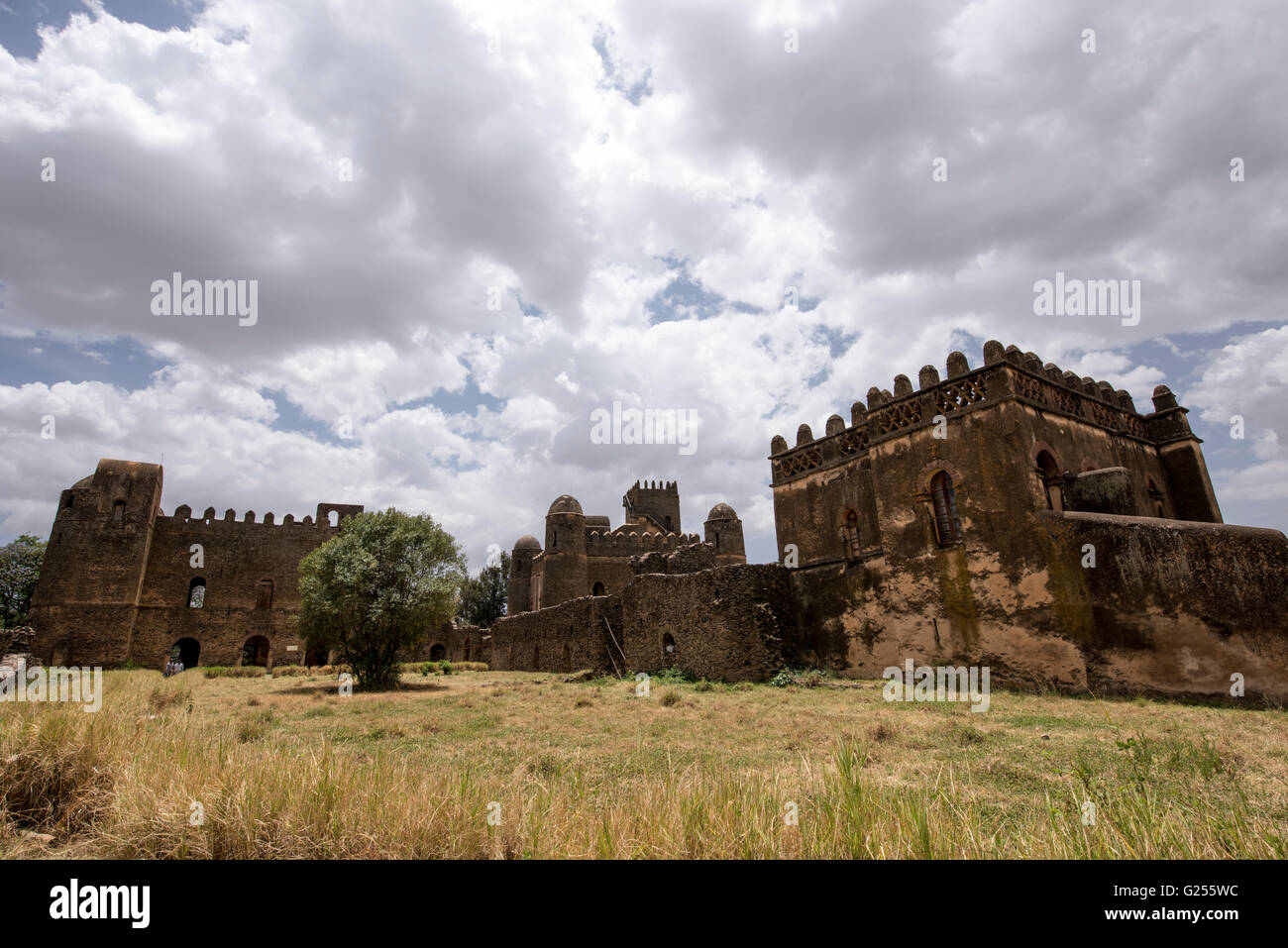 Royal Enclosure castle and other historical monuments Gondar, Ethiopia Stock Photo