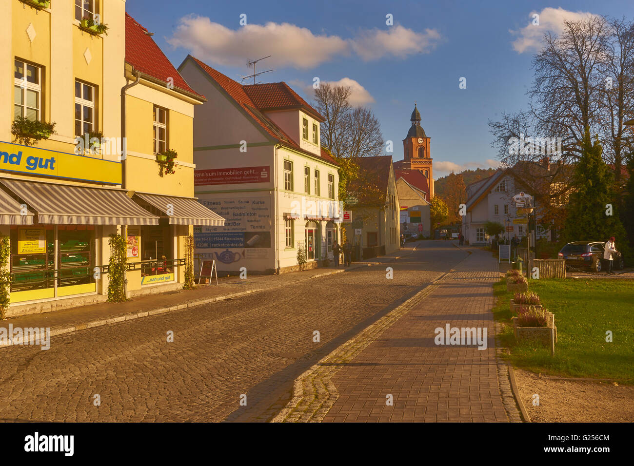 Nature Park Märkische Schweiz, main street in Buckow Stock Photo Alamy