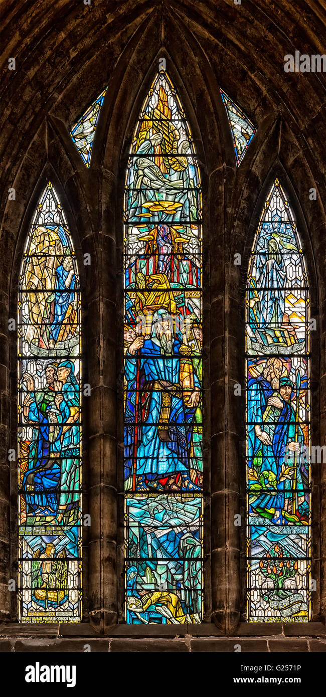 One of the many beautiful stained glass windows that adorn the Glasgow