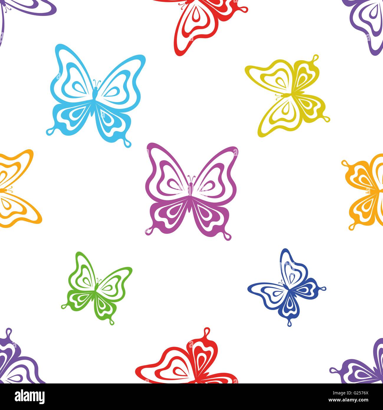 Monarch butterfly repeat pattern Stock Vector Images - Alamy