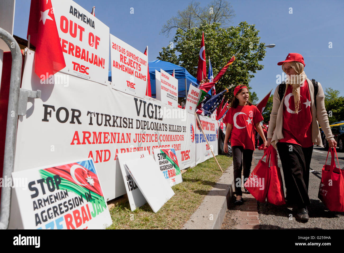 Turkish-Americans participate in 'The Peace and Solidarity Walk' - Washington, DC USA Stock Photo