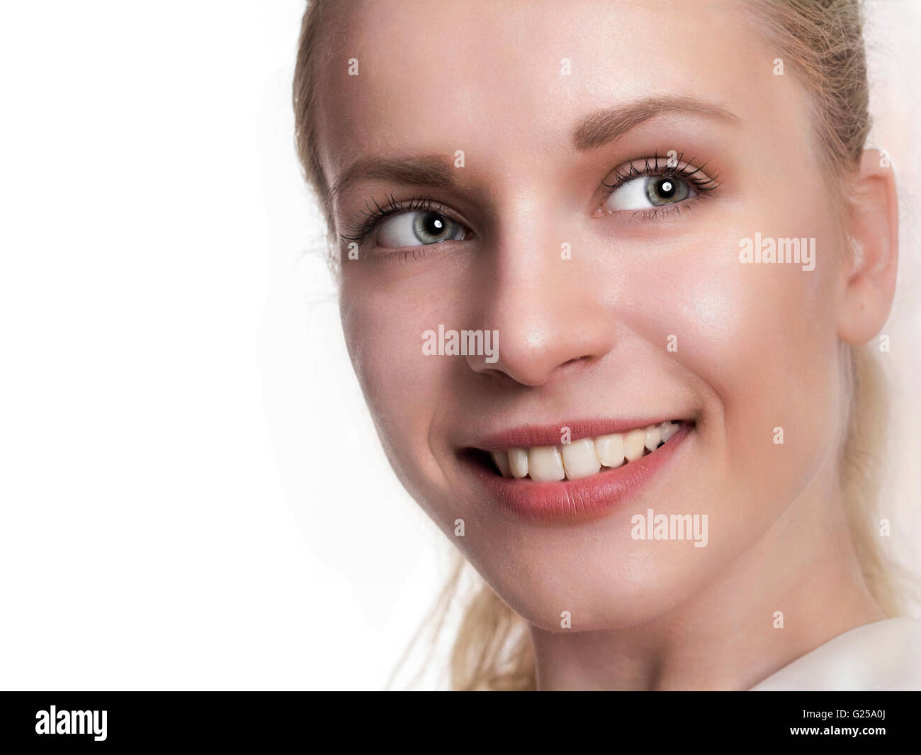 Portrait of a smiling woman Stock Photo - Alamy