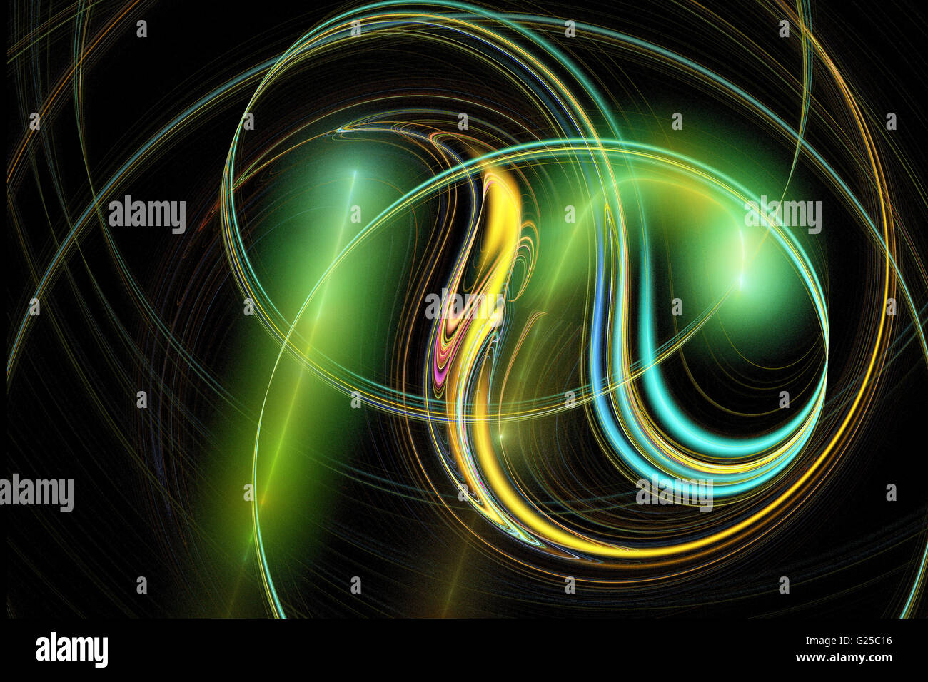 Fractal image of colorful lines forming a vortex motion Stock Photo - Alamy