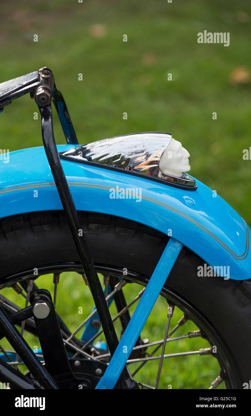 1934 Indian Chief motorcycle fender ornament. Classic American