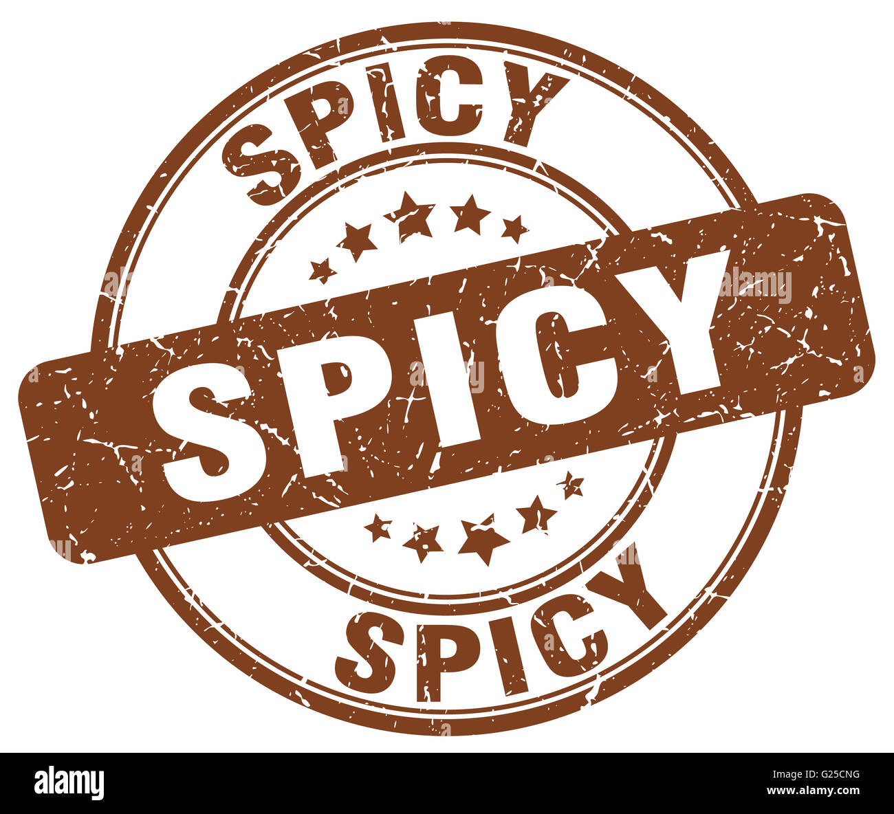 spicy brown grunge round vintage rubber stamp Stock Photo - Alamy