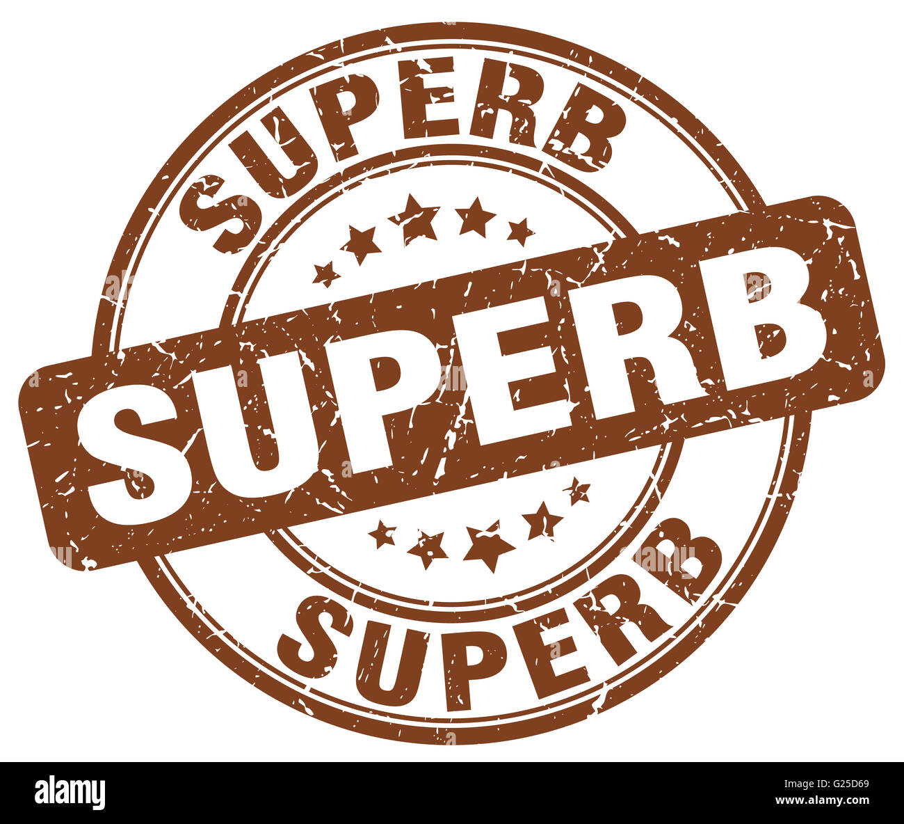 superb brown grunge round vintage rubber stamp Stock Photo - Alamy