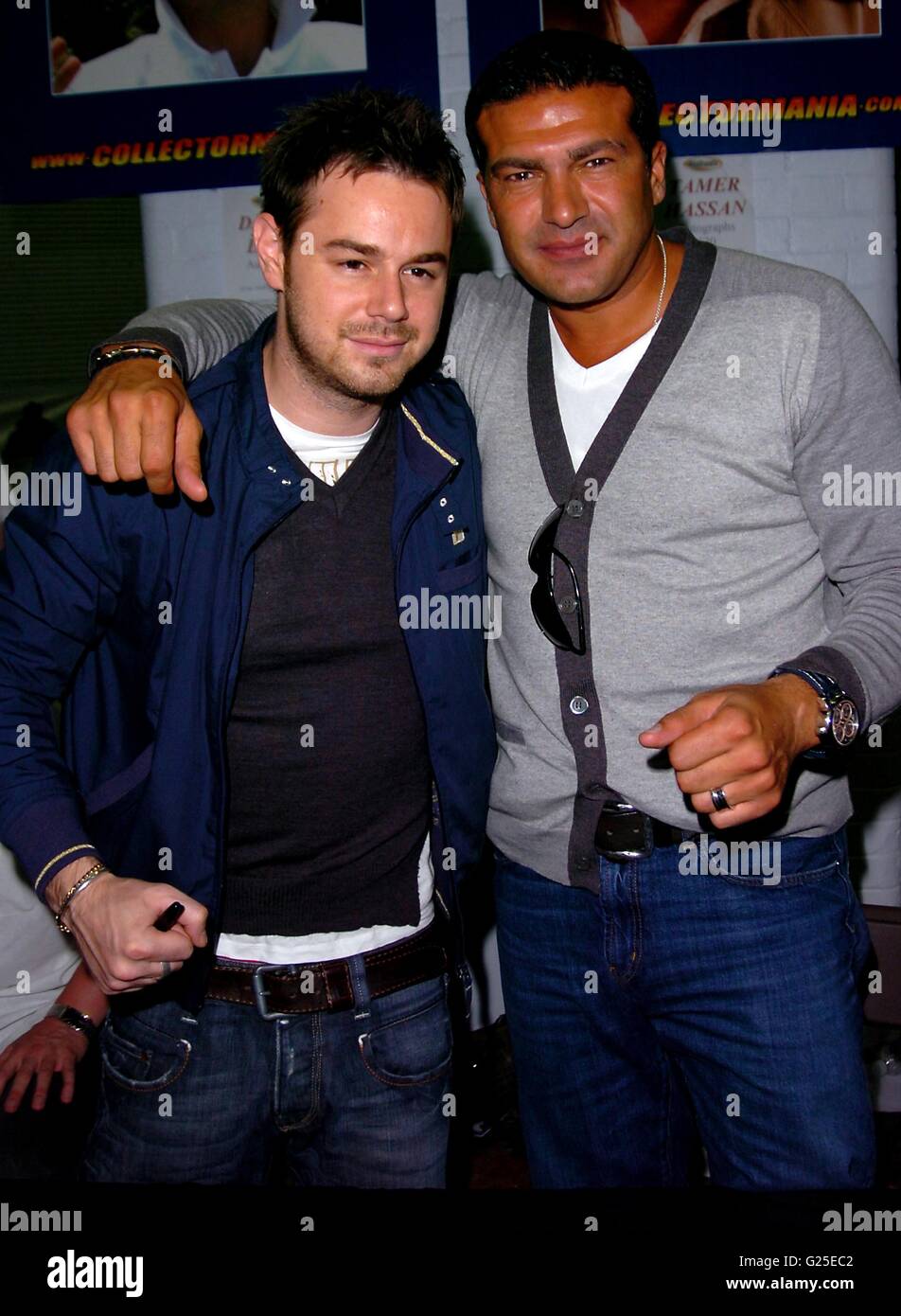 DANNY DYER AND TAMER HASSAN at  london film and comic con at earls court london 22/07/2008 Picture By: Brian Jordan / Retna Pictures  Job:  Ref: BJN    -  *World Rights* Stock Photo