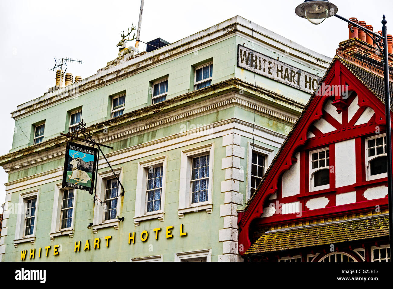 Lewes White Hart Hotel, cradle of the American revolution Stock Photo