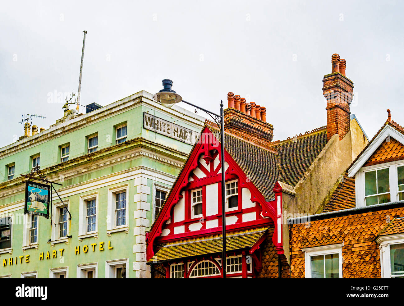 Lewes White Hart Hotel, cradle of the American revolution Stock Photo