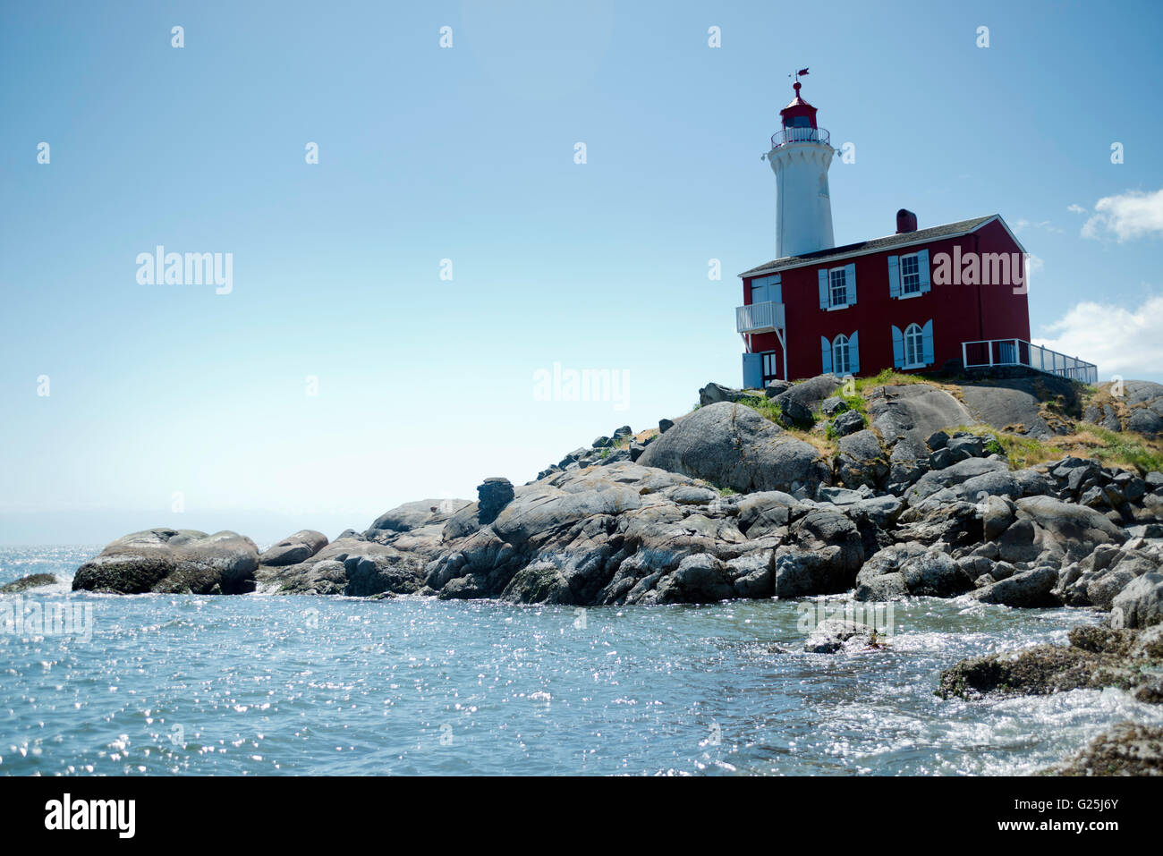 Amazing national treasure - Fisgard lighthouse 1, Fort Rodd hill in colwood Stock Photo