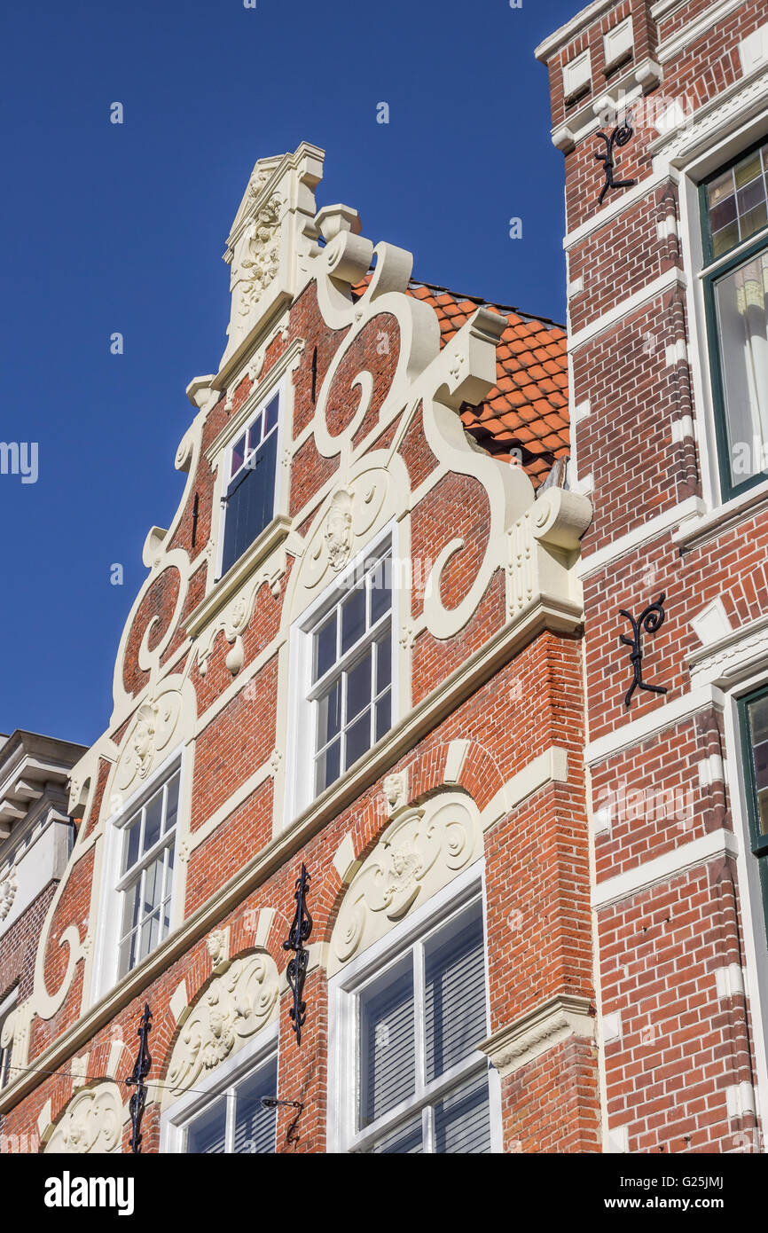 Old house in the historical center of Leeuwarden, Netherlands Stock